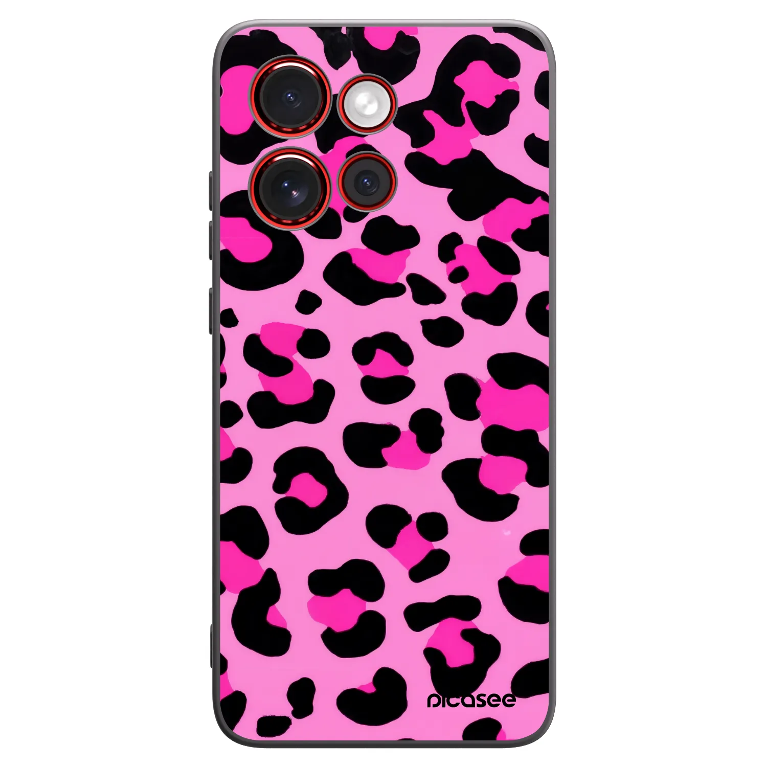 Picasee silikonski črni ovitek za Motorola Edge 60 Neo 5G - Pink Tiger