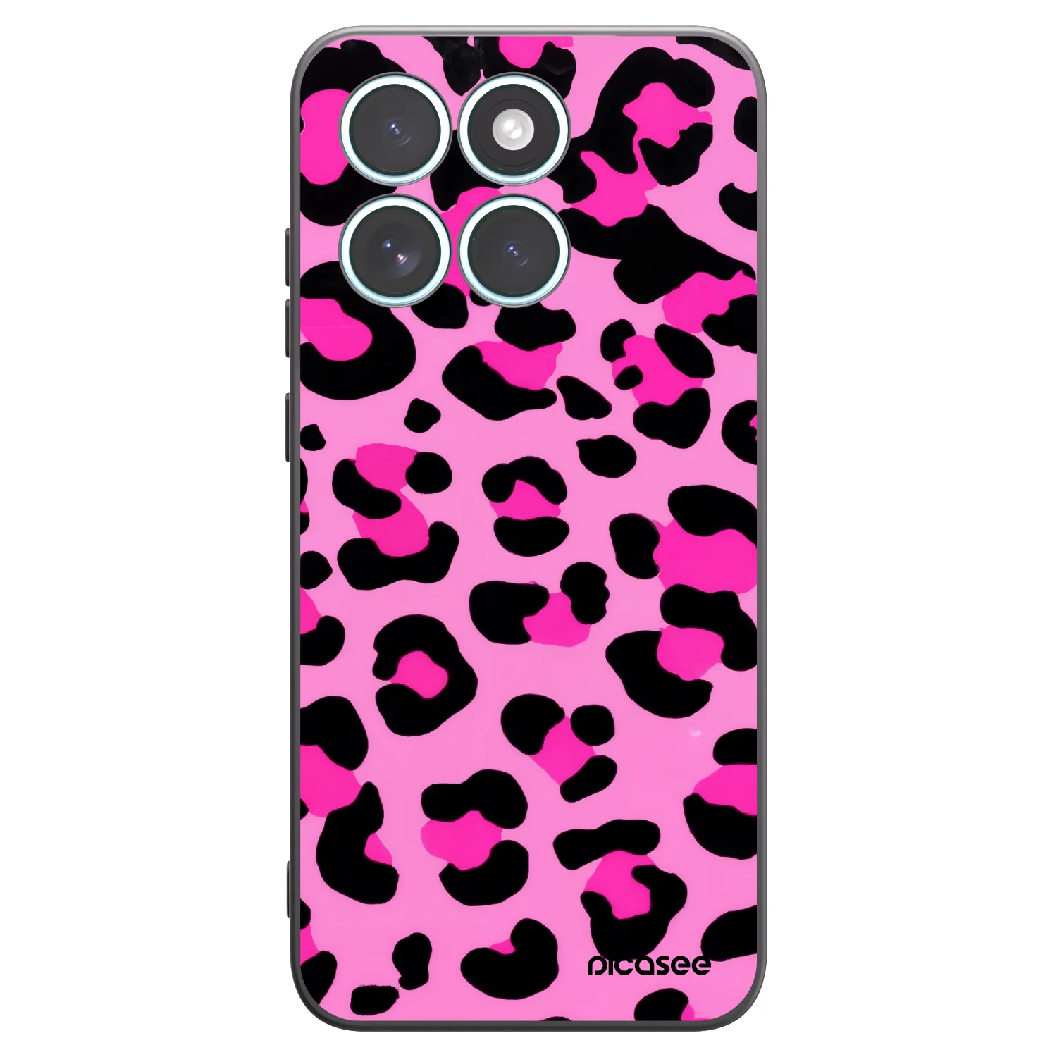 Picasee silikonski črni ovitek za Motorola Edge 70 Fusion - Pink Tiger