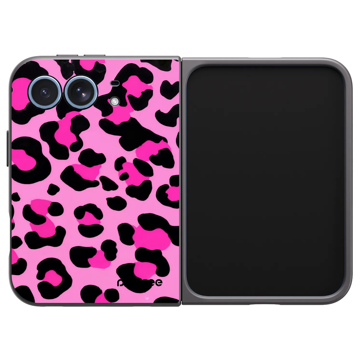 Picasee silikonski črni ovitek za Apple iPhone Duo - Pink Tiger