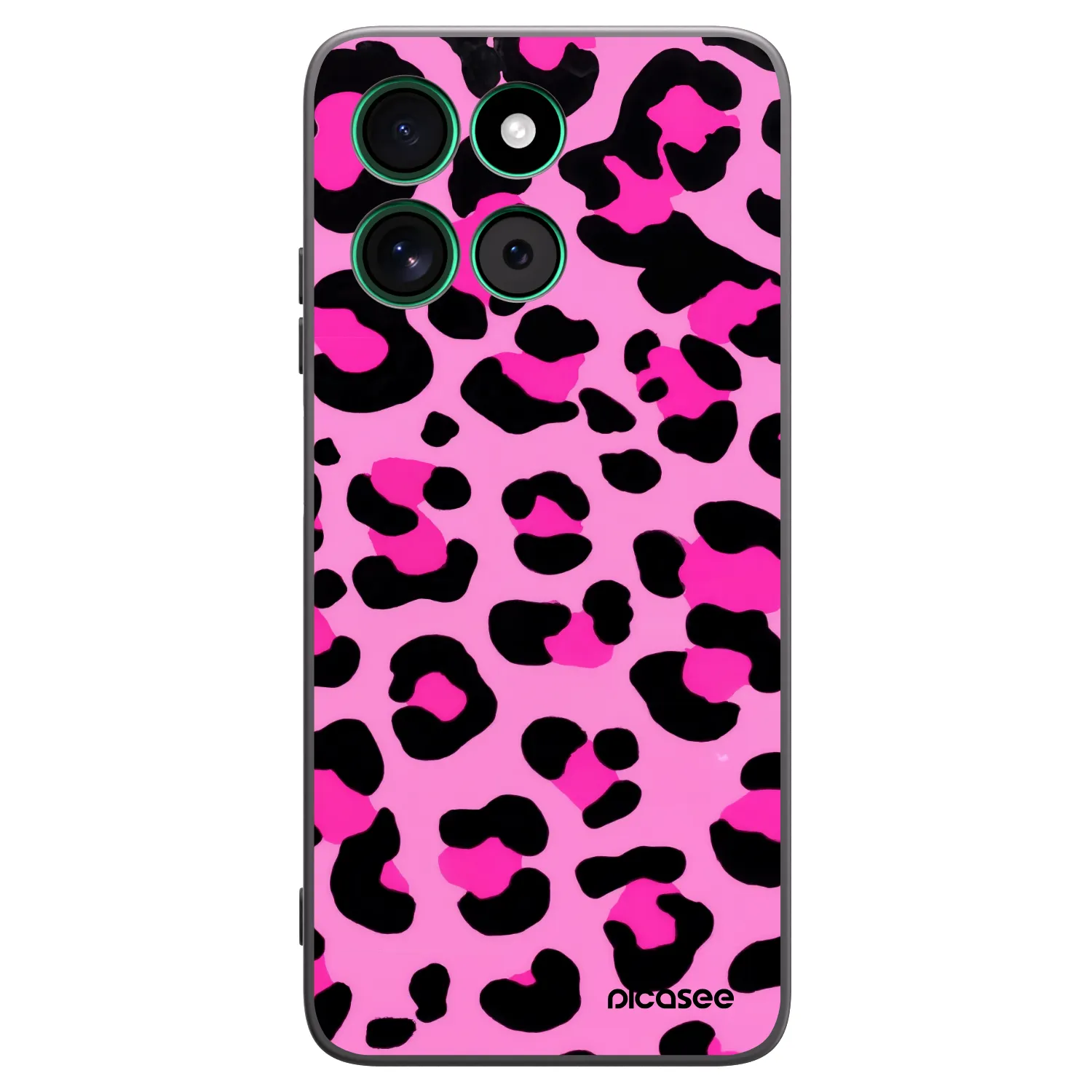 Picasee silikonski črni ovitek za Motorola Moto G57 Power - Pink Tiger