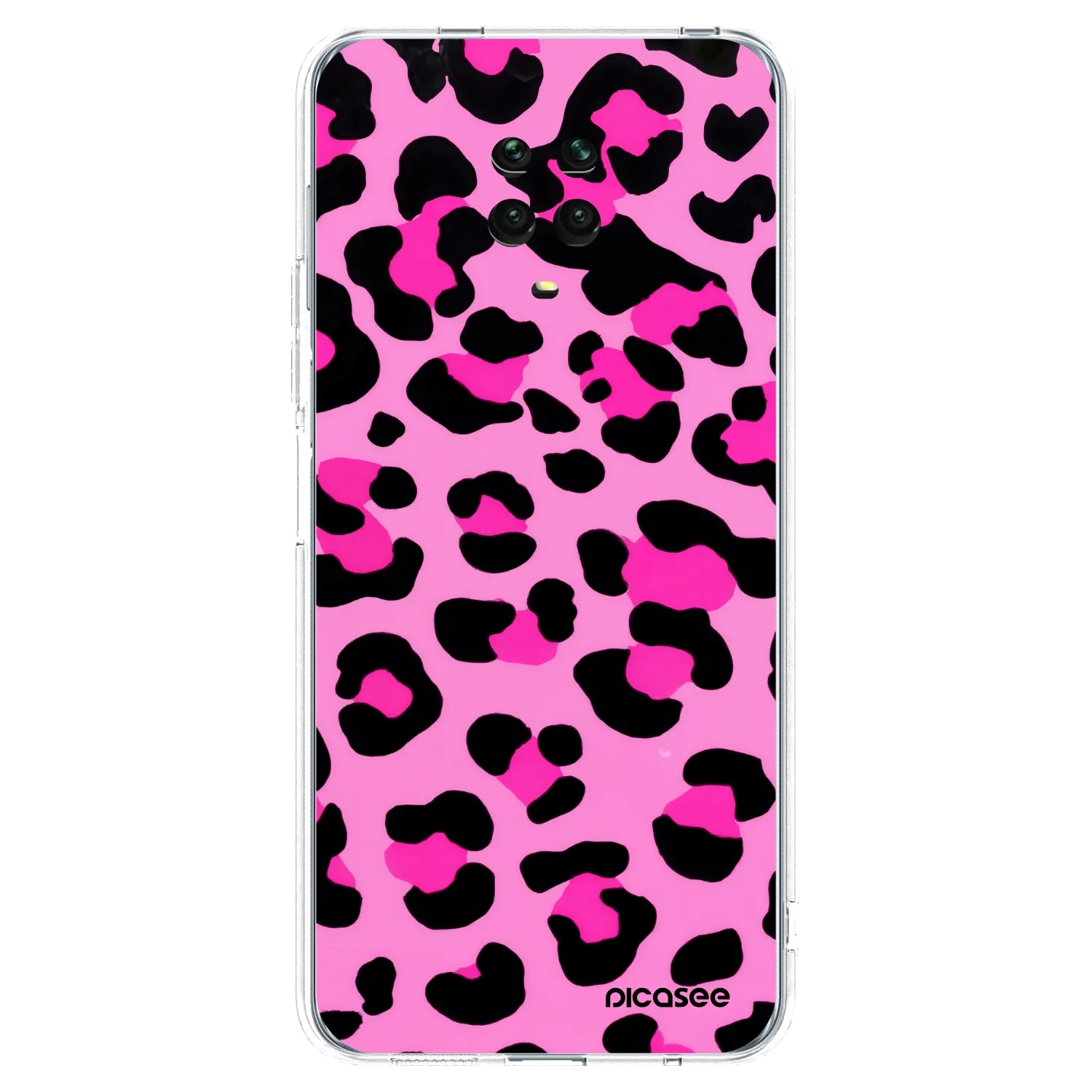 Picasee silikonski prozorni ovitek za Xiaomi Redmi Note 9 Pro - Pink Tiger