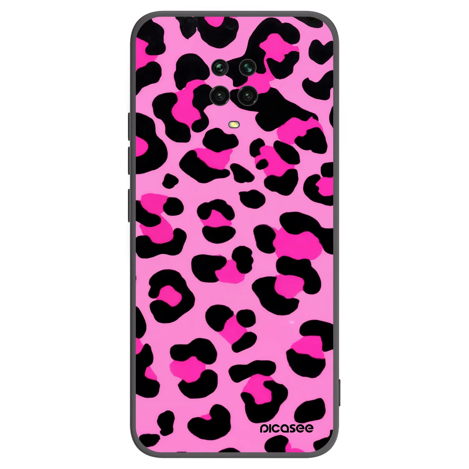 Picasee silikonski črni ovitek za Xiaomi Redmi Note 9 Pro - Pink Tiger
