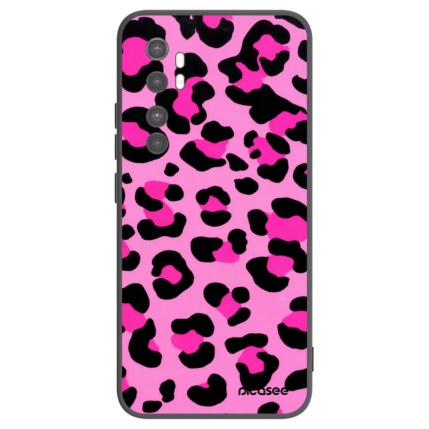 Picasee silikonski črni ovitek za Xiaomi Mi Note 10 Lite - Pink Tiger
