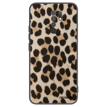 Picasee silikonski črni ovitek za Xiaomi Redmi 9 - Brown Tiger