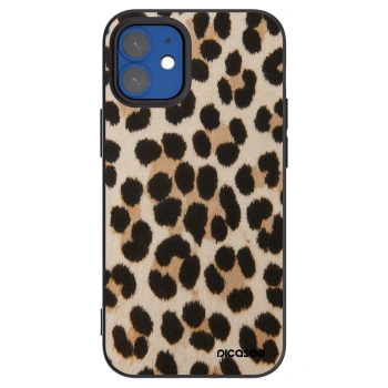 Picasee silikonski črni ovitek za Apple iPhone 12 mini - Brown Tiger