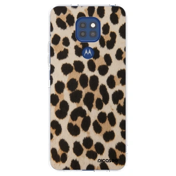 Picasee silikonski prozorni ovitek za Motorola Moto G9 Play - Brown Tiger