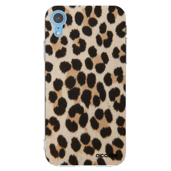 Picasee silikonski prozorni ovitek za Apple iPhone XR - Brown Tiger
