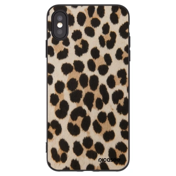 Picasee silikonski črni ovitek za Apple iPhone XS Max - Brown Tiger