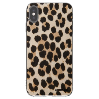 Picasee silikonski prozorni ovitek za Apple iPhone XS Max - Brown Tiger