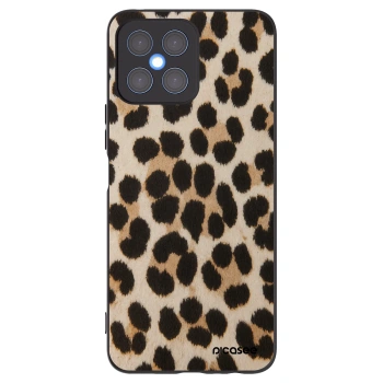 Picasee silikonski črni ovitek za Honor X8 4G - Brown Tiger