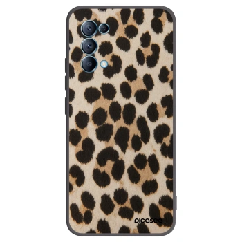 Picasee silikonski črni ovitek za OPPO Reno 5 5G - Brown Tiger