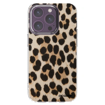 Picasee silikonski prozorni ovitek za Apple iPhone 14 Pro - Brown Tiger