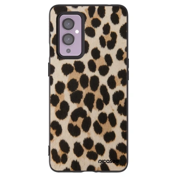 Picasee silikonski črni ovitek za OnePlus 9 - Brown Tiger