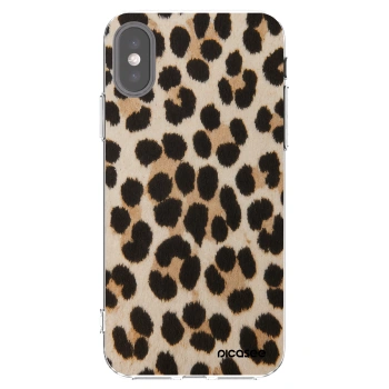 Picasee silikonski prozorni ovitek za Apple iPhone X/XS - Brown Tiger