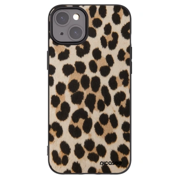 Picasee silikonski črni ovitek za Apple iPhone 15 Plus - Brown Tiger
