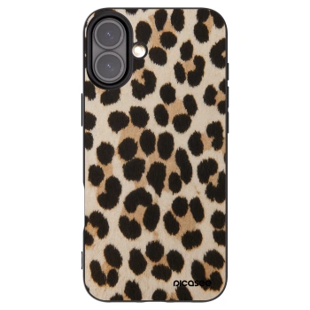 Picasee silikonski črni ovitek za Apple iPhone 16 Plus - Brown Tiger