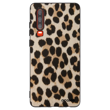 Picasee silikonski črni ovitek za Huawei P30 - Brown Tiger