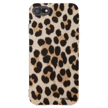 Picasee silikonski prozorni ovitek za Apple iPhone 8 - Brown Tiger