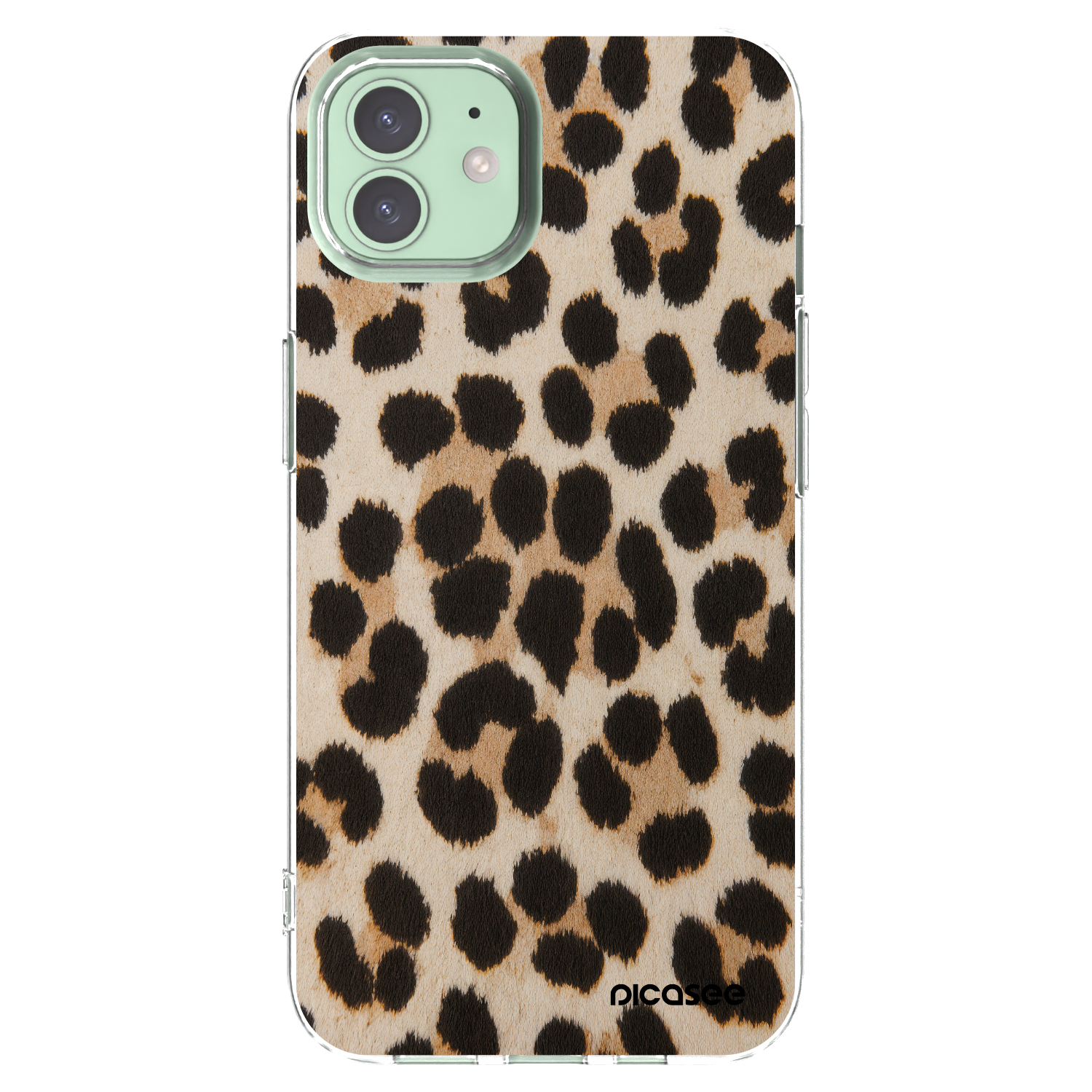 Picasee silikonski prozorni ovitek za Apple iPhone 12 - Brown Tiger
