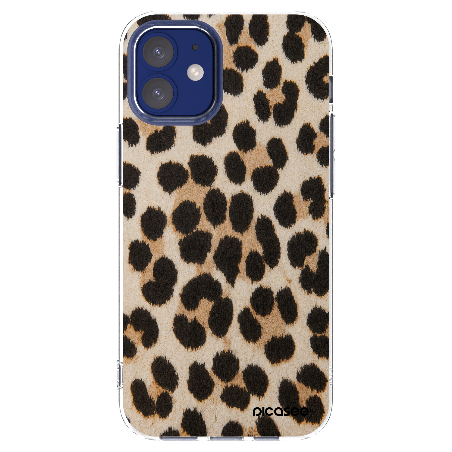 Picasee silikonski prozorni ovitek za Apple iPhone 12 mini - Brown Tiger