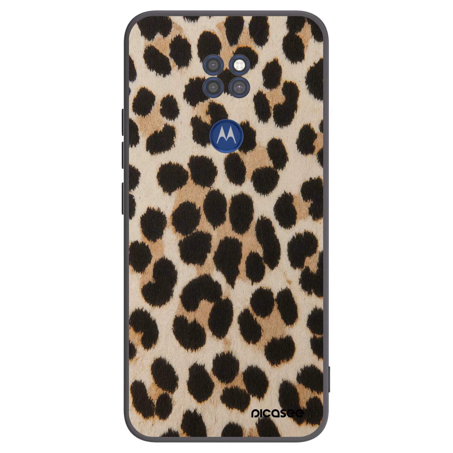Picasee silikonski črni ovitek za Motorola Moto G9 Play - Brown Tiger