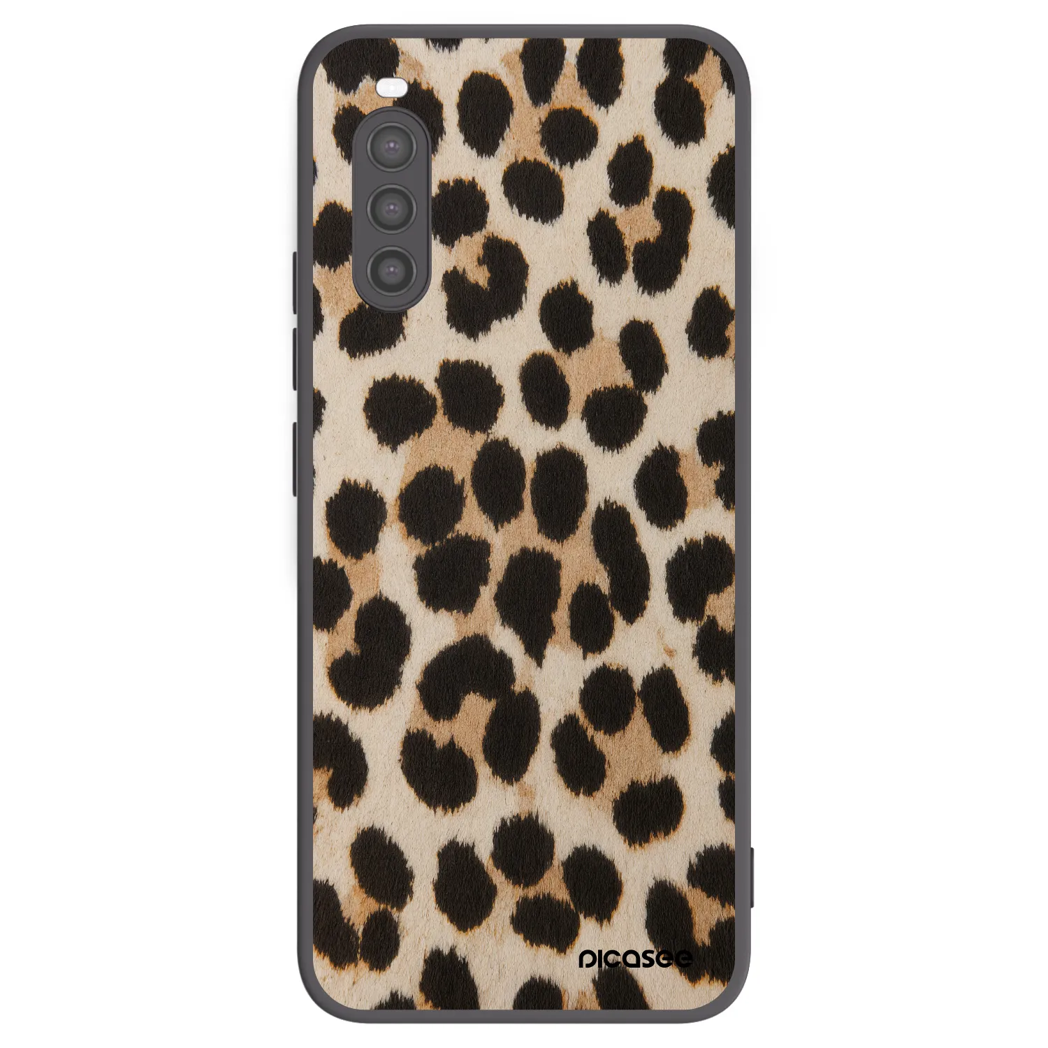 Picasee silikonski črni ovitek za Sony Xperia 10 II - Brown Tiger