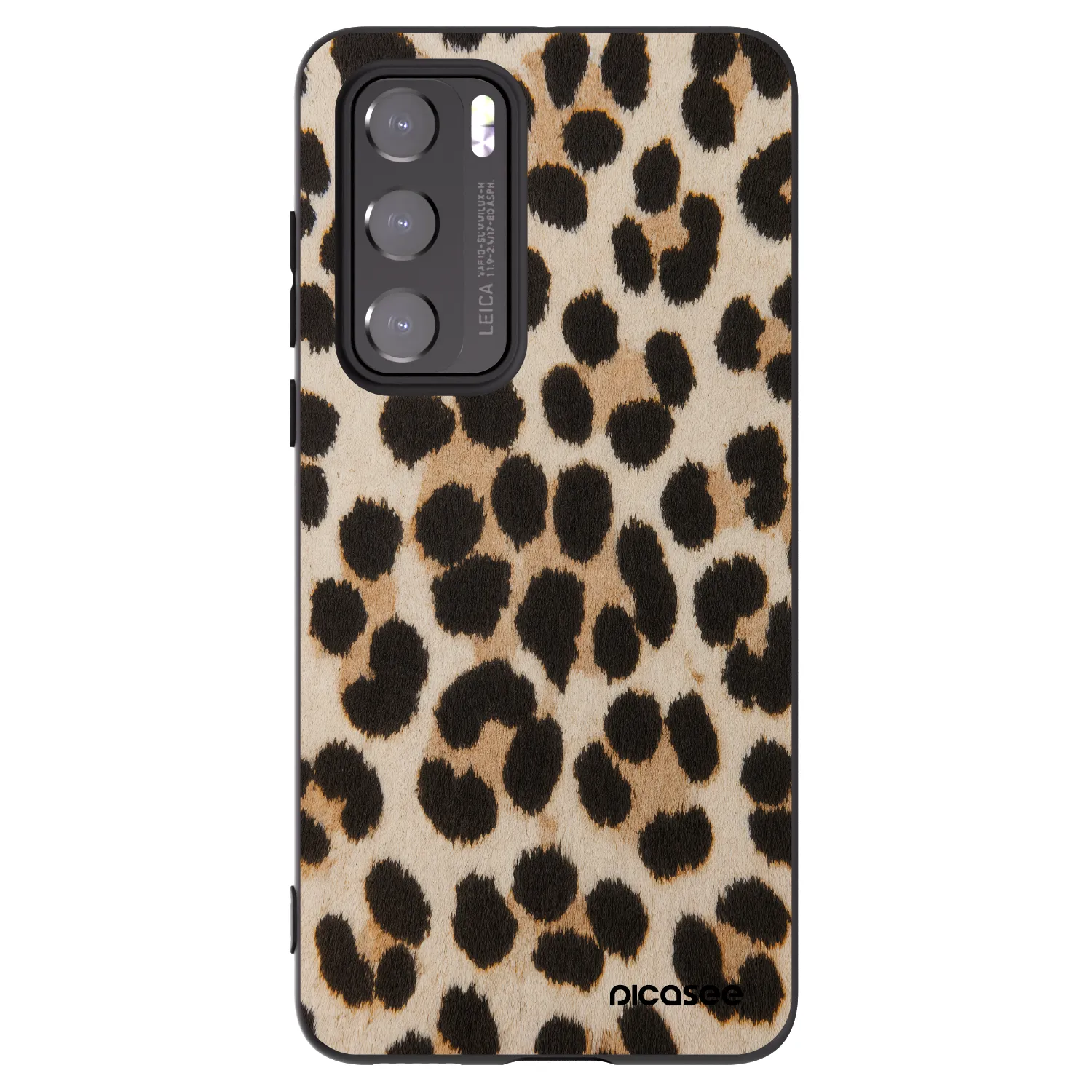 Picasee silikonski črni ovitek za Huawei P40 - Brown Tiger