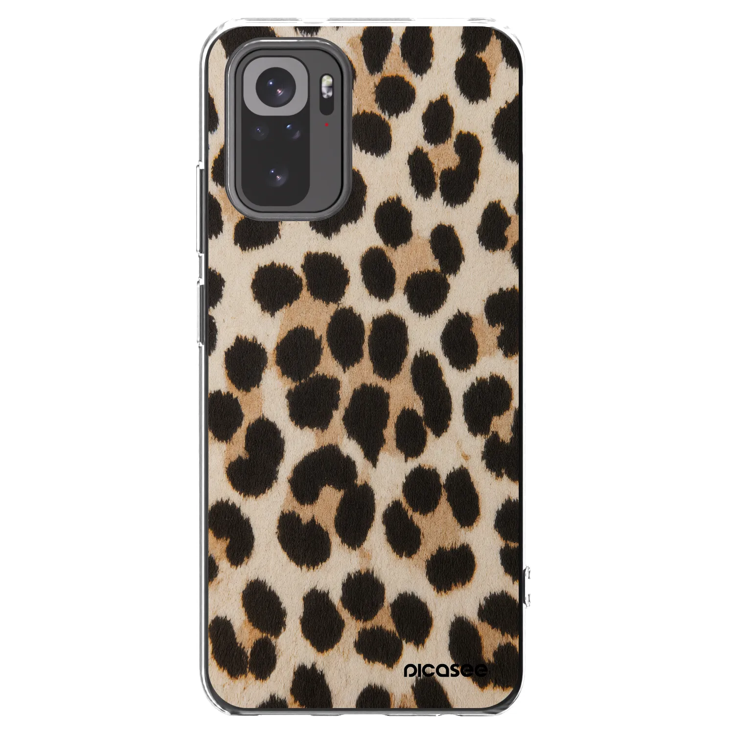 Picasee silikonski prozorni ovitek za Xiaomi Redmi Note 10 - Brown Tiger