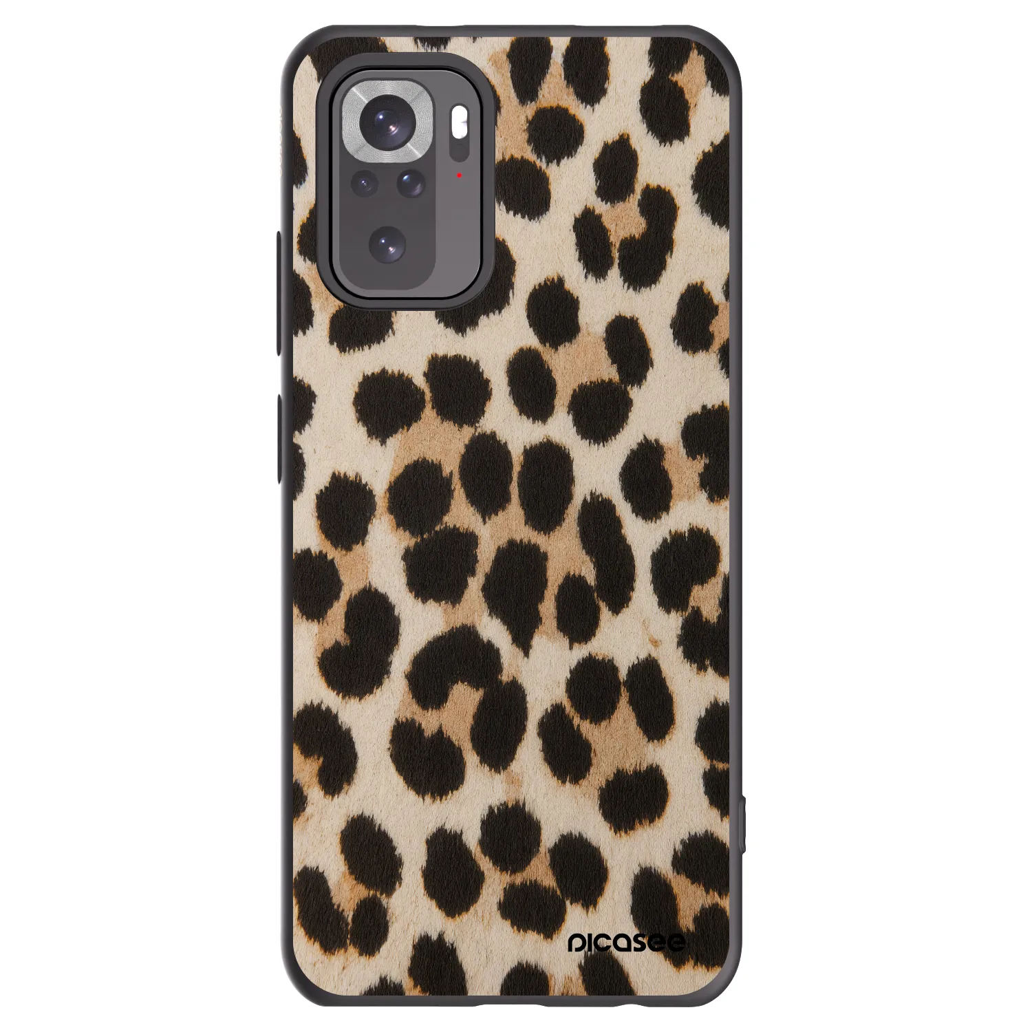 Picasee silikonski črni ovitek za Xiaomi Redmi Note 10 - Brown Tiger