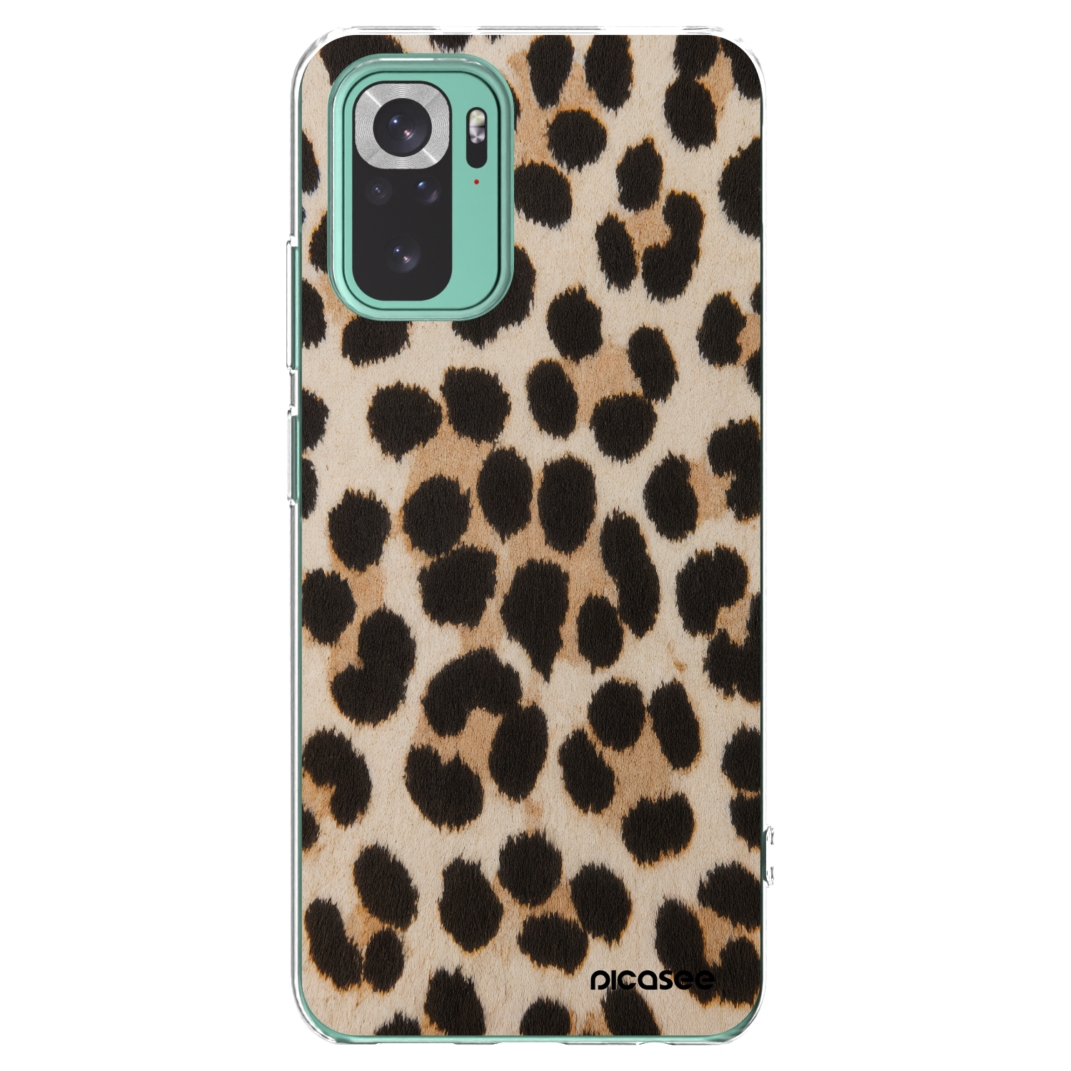 Picasee silikonski prozorni ovitek za Xiaomi Redmi Note 10 Pro - Brown Tiger