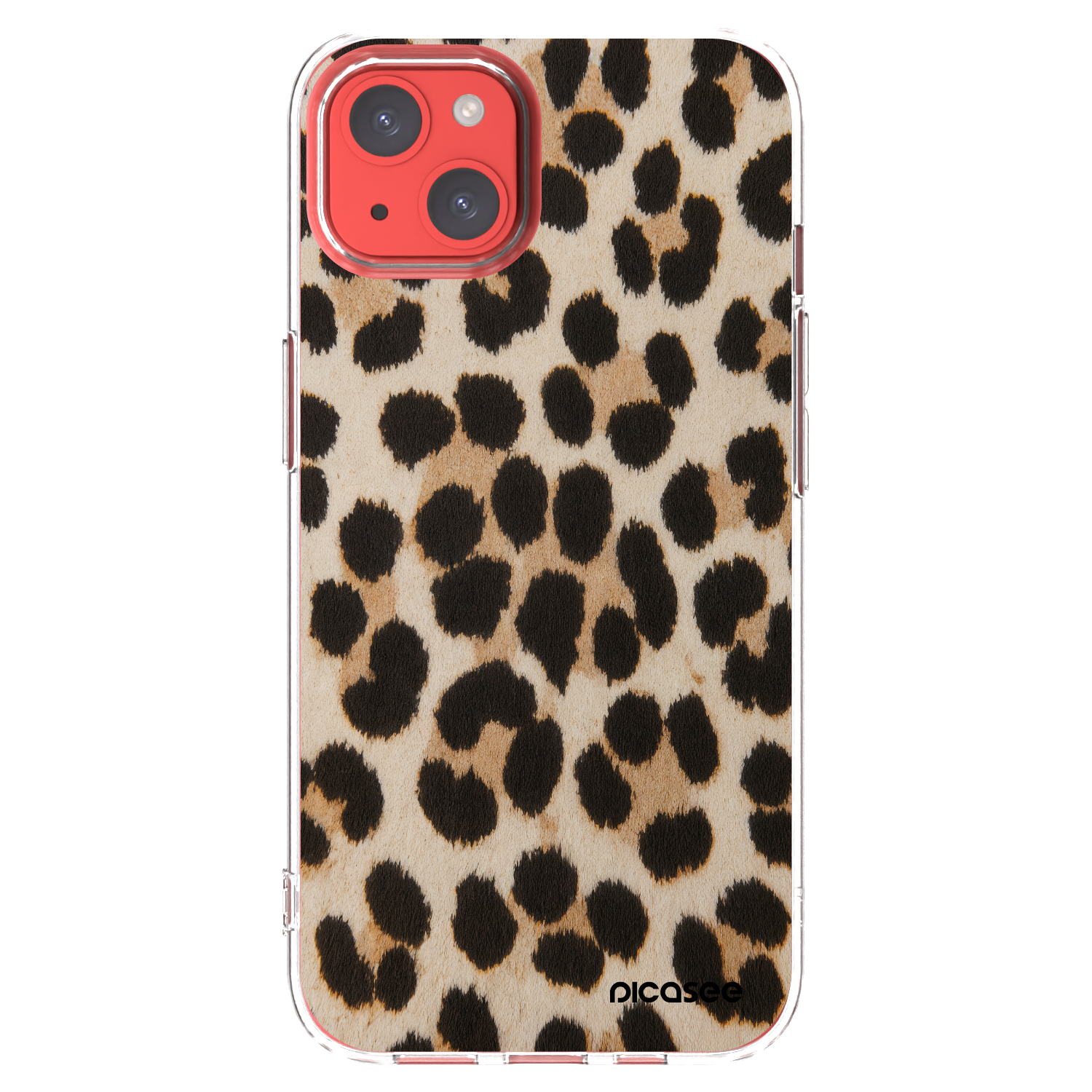 Picasee silikonski prozorni ovitek za Apple iPhone 13 - Brown Tiger