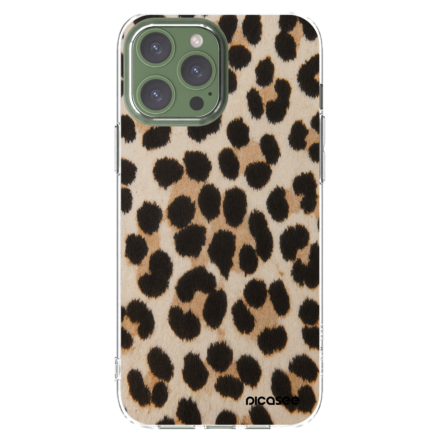 Picasee silikonski prozorni ovitek za Apple iPhone 13 Pro Max - Brown Tiger