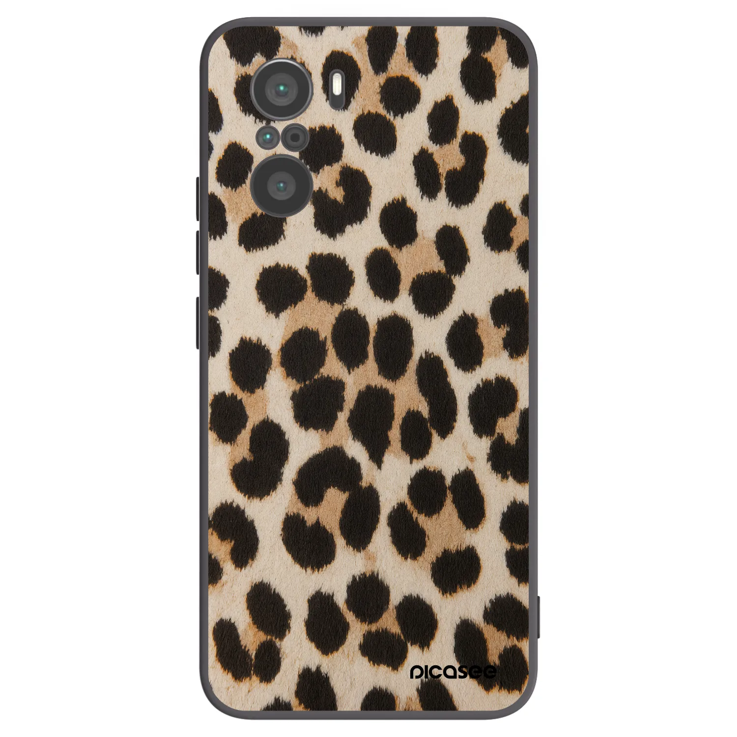 Picasee silikonski črni ovitek za Xiaomi Poco F3 - Brown Tiger