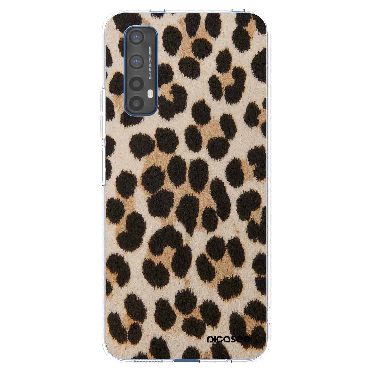 Picasee silikonski prozorni ovitek za Realme 7 - Brown Tiger