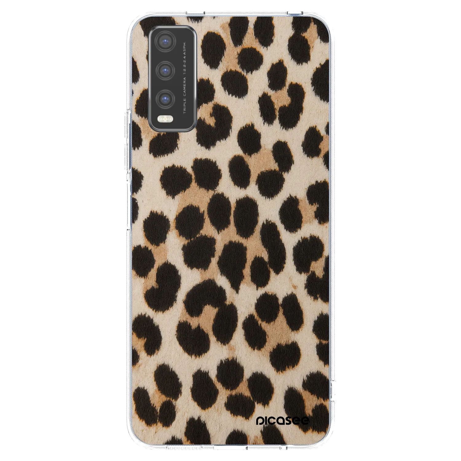 Picasee silikonski prozorni ovitek za Vivo Y20s - Brown Tiger
