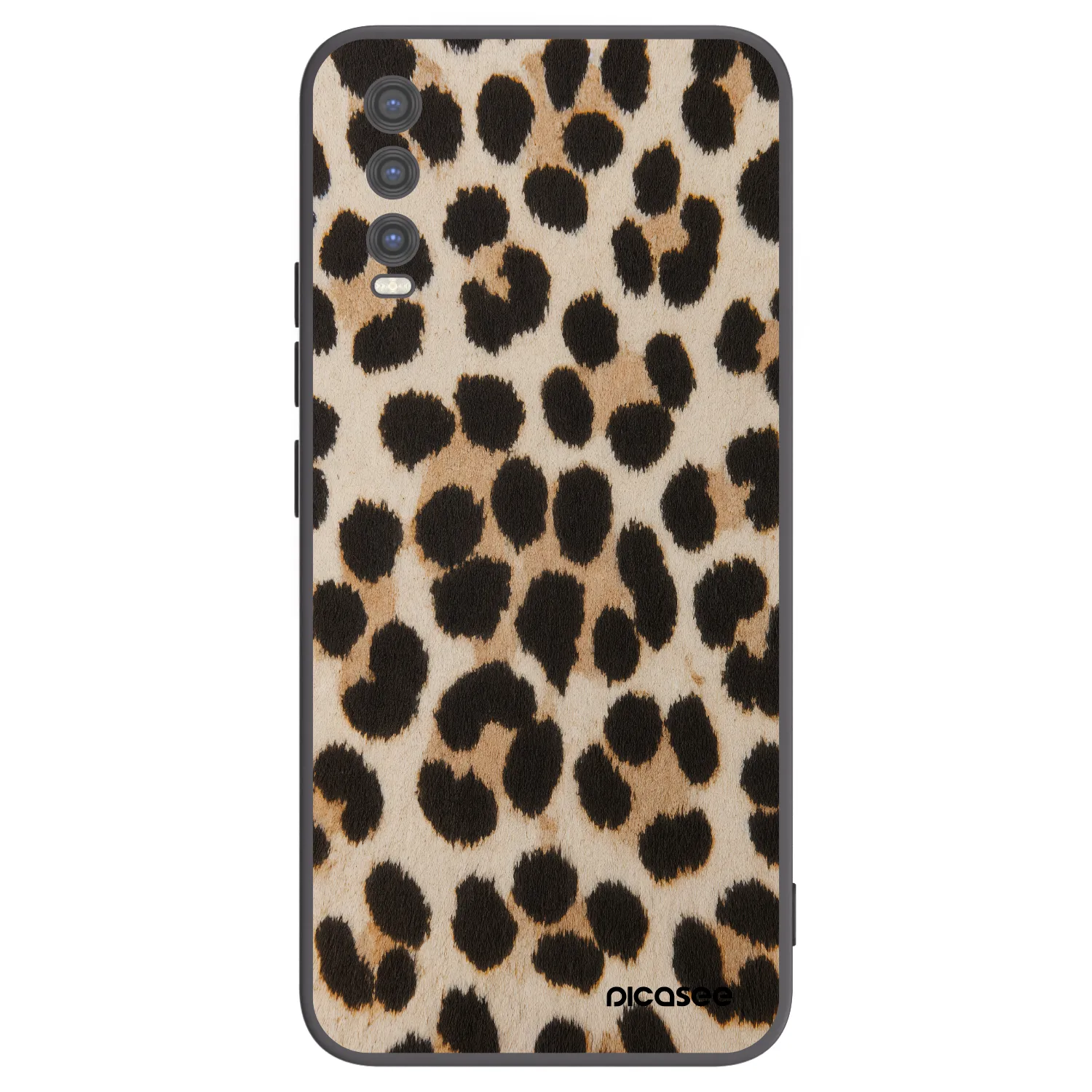 Picasee silikonski črni ovitek za Vivo Y20s - Brown Tiger