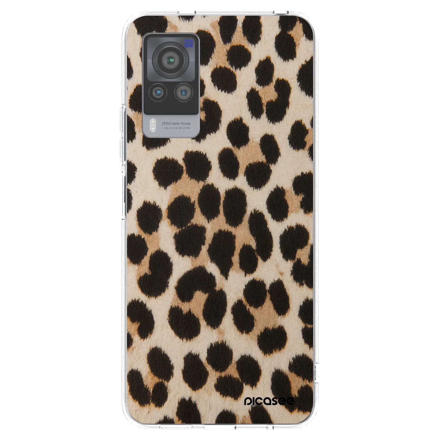 Picasee silikonski prozorni ovitek za Vivo X60 Pro 5G - Brown Tiger