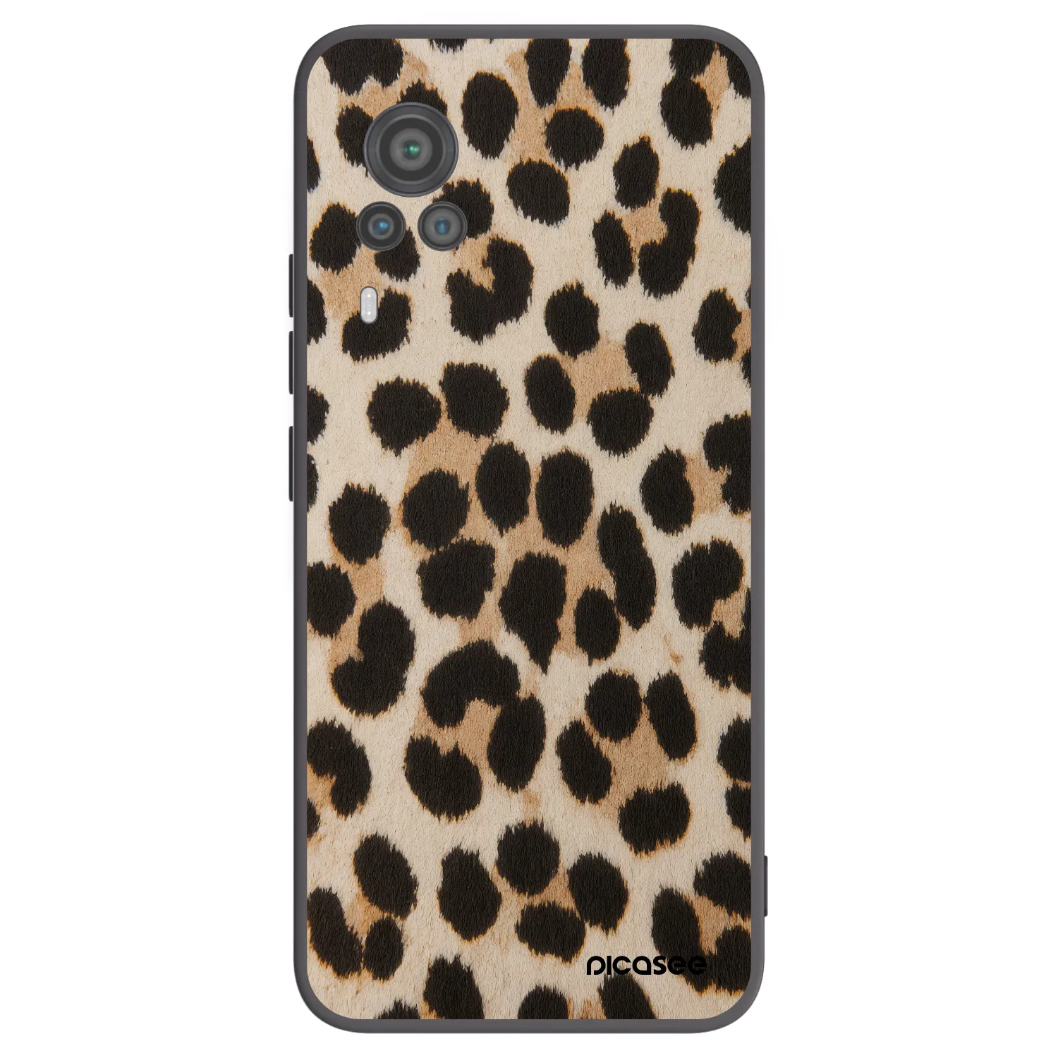 Picasee silikonski črni ovitek za Vivo X60 Pro 5G - Brown Tiger