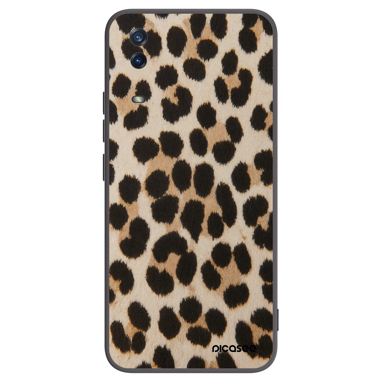 Picasee silikonski črni ovitek za Vivo Y11s - Brown Tiger