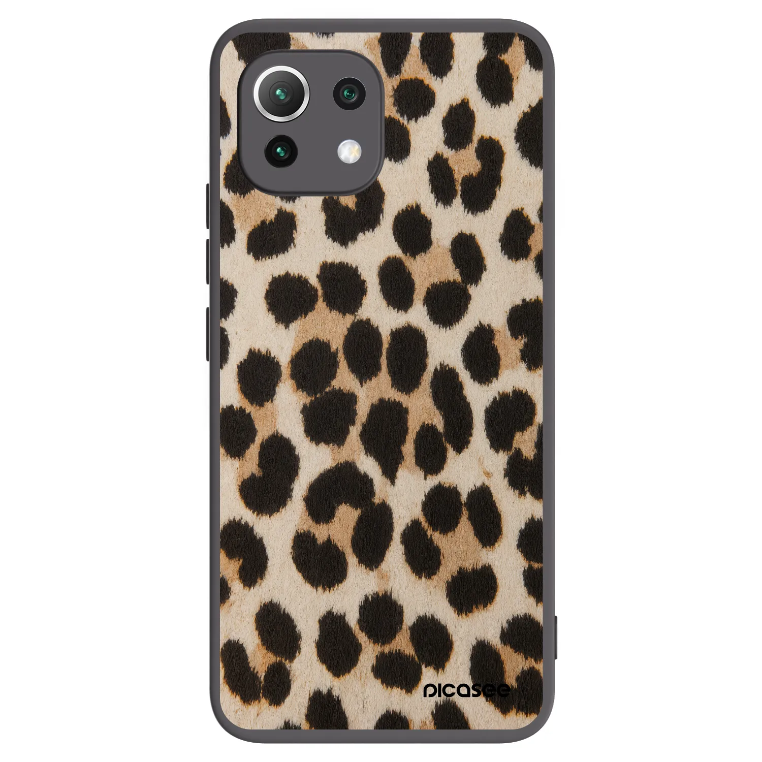 Picasee silikonski črni ovitek za Xiaomi 11 Lite 5G NE - Brown Tiger