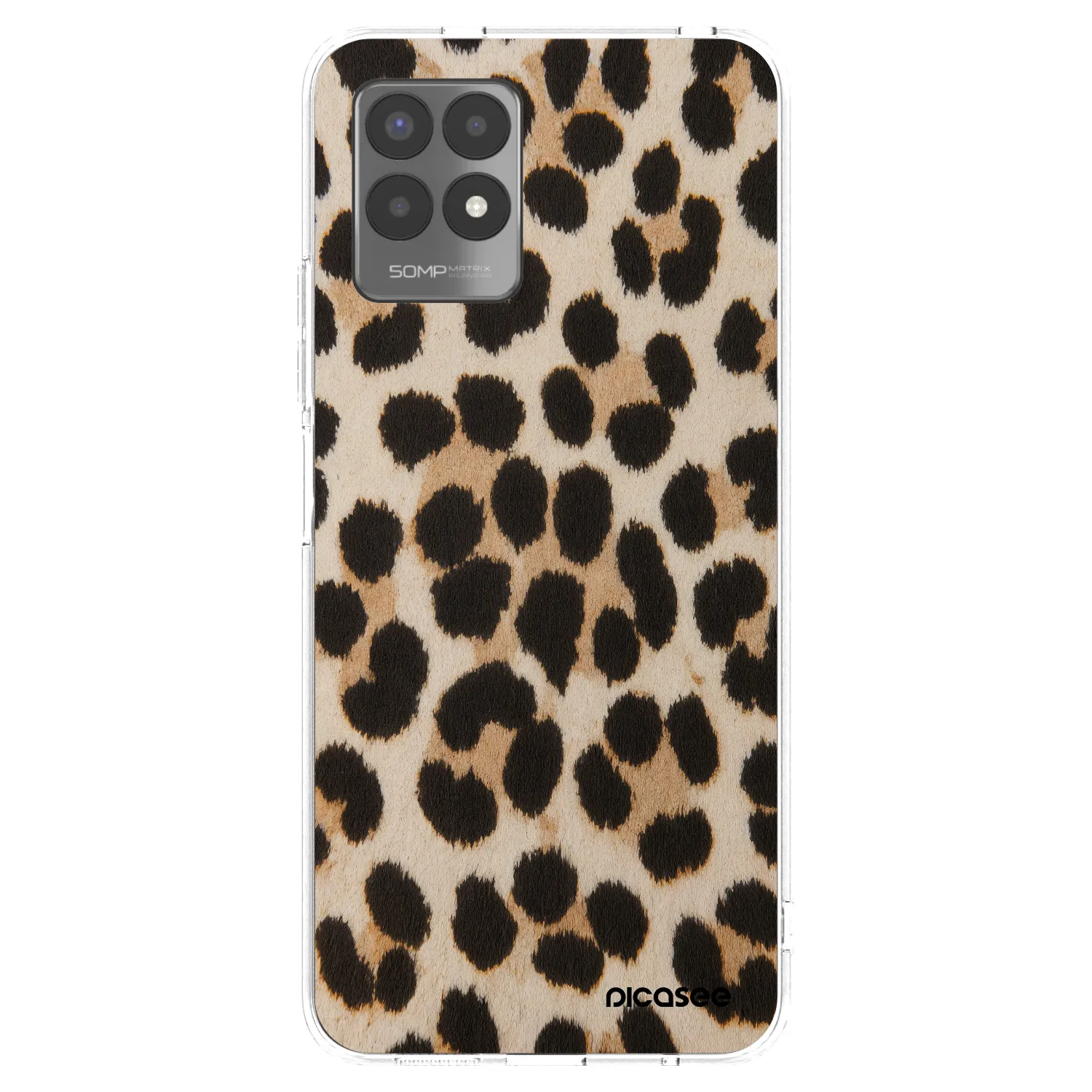 Picasee silikonski prozorni ovitek za Realme 8i - Brown Tiger
