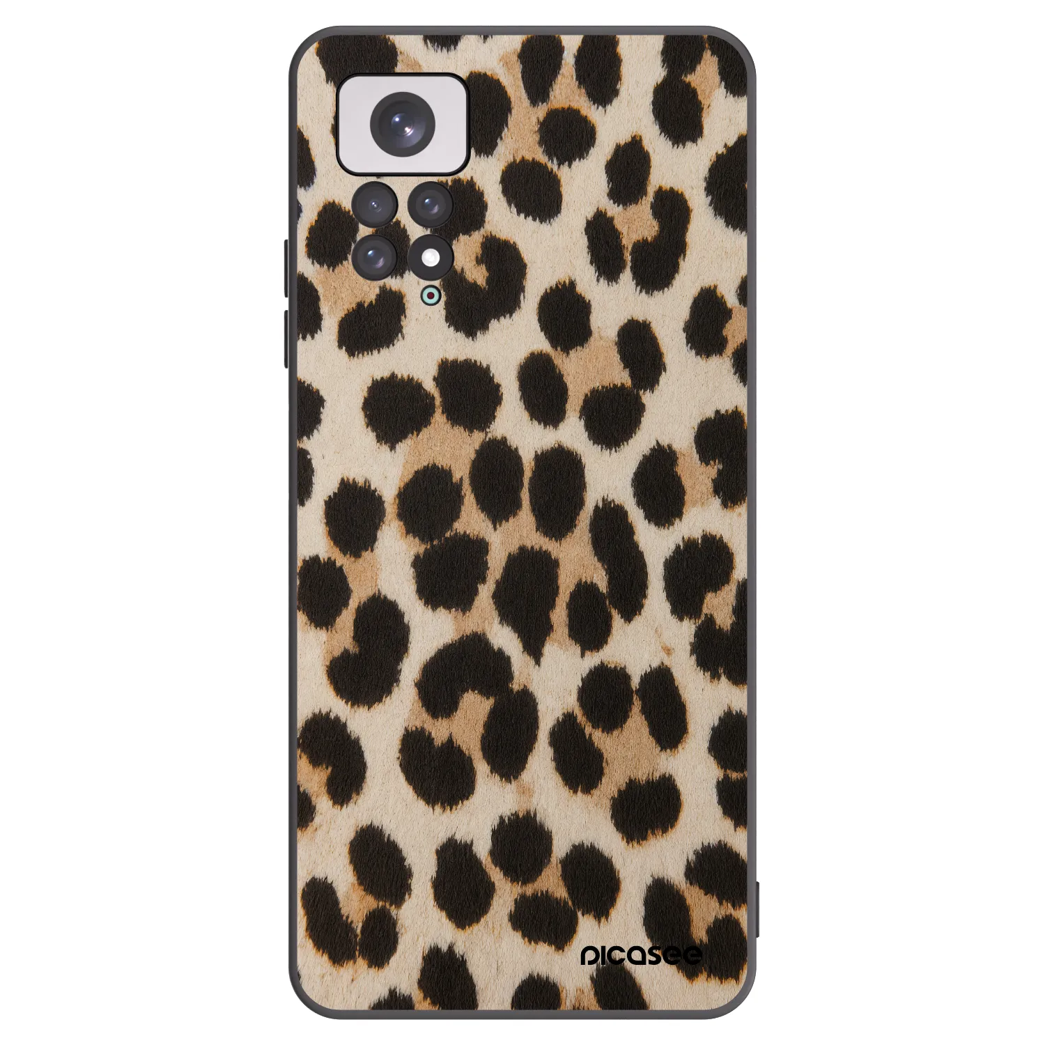Picasee silikonski črni ovitek za Xiaomi Redmi Note 11 - Brown Tiger