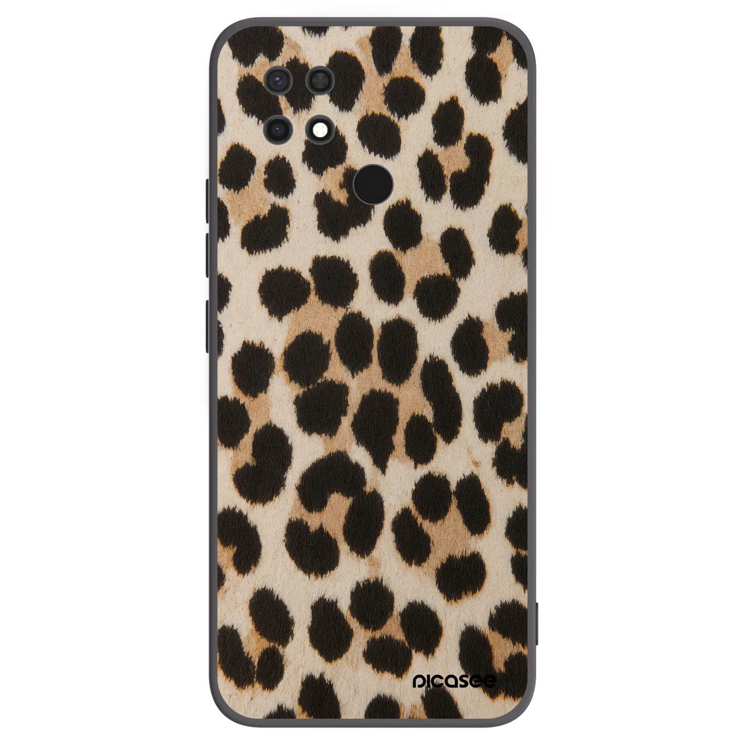 Picasee silikonski črni ovitek za Xiaomi Redmi 10C - Brown Tiger