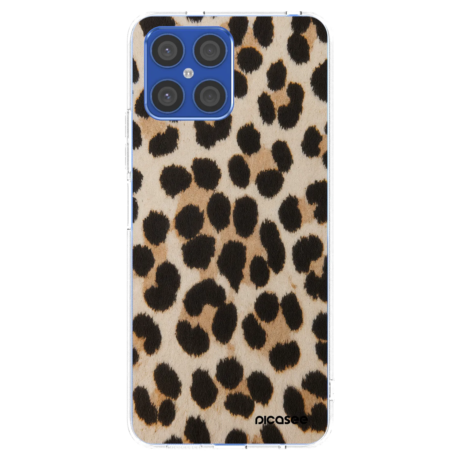 Picasee silikonski prozorni ovitek za Honor X8 4G - Brown Tiger