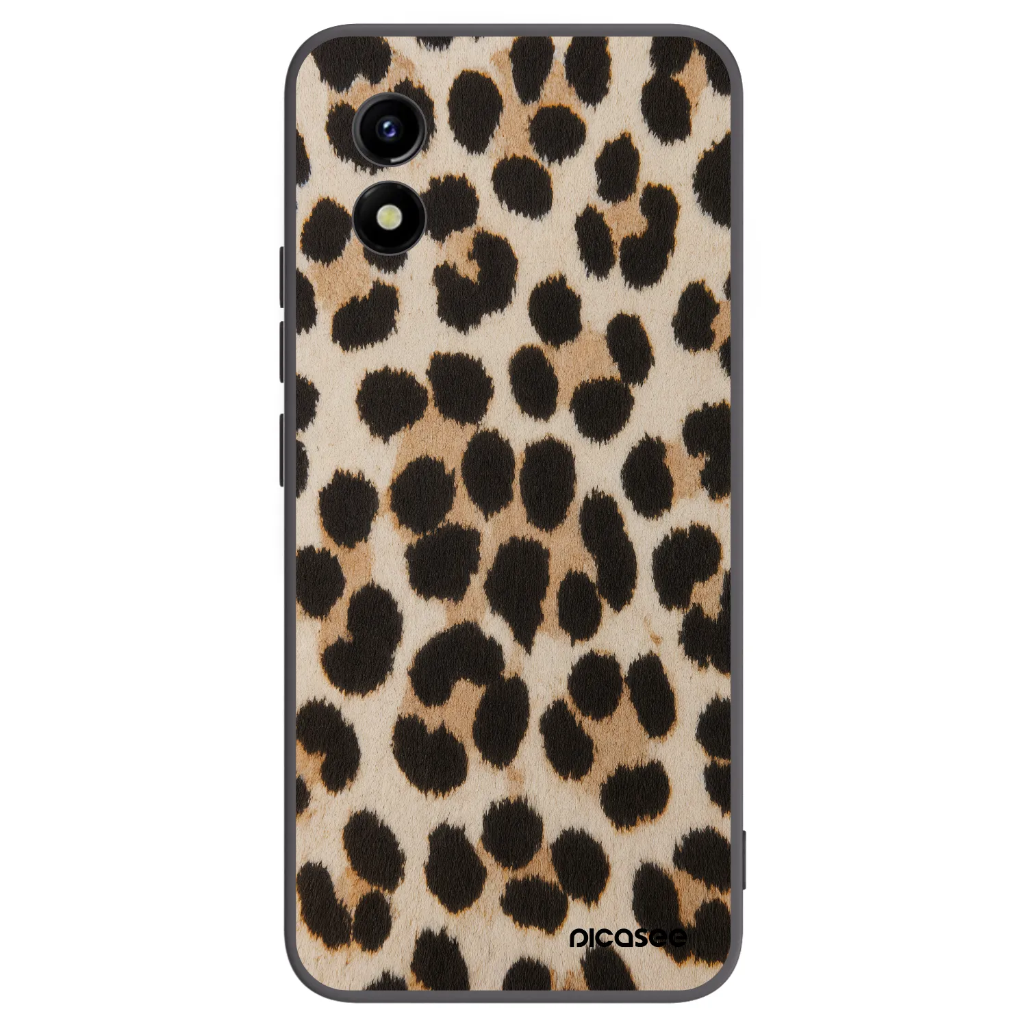 Picasee silikonski črni ovitek za Vivo Y01 - Brown Tiger