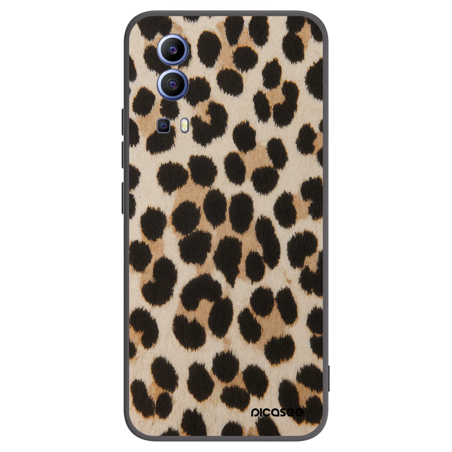 Picasee silikonski črni ovitek za Vivo Y52 5G - Brown Tiger