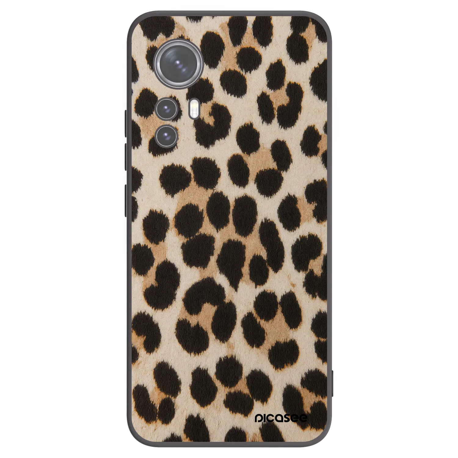 Picasee silikonski črni ovitek za Xiaomi 12X - Brown Tiger