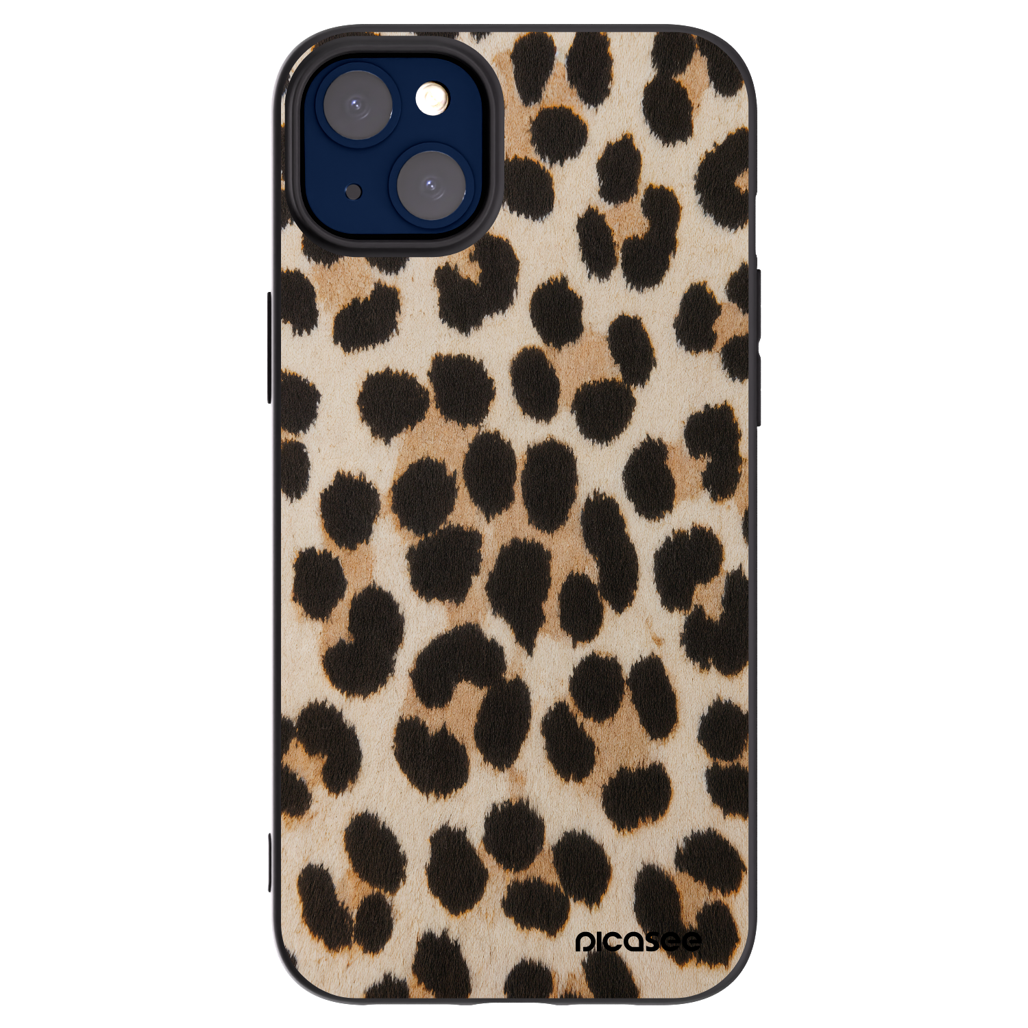 Picasee silikonski črni ovitek za Apple iPhone 14 Plus - Brown Tiger