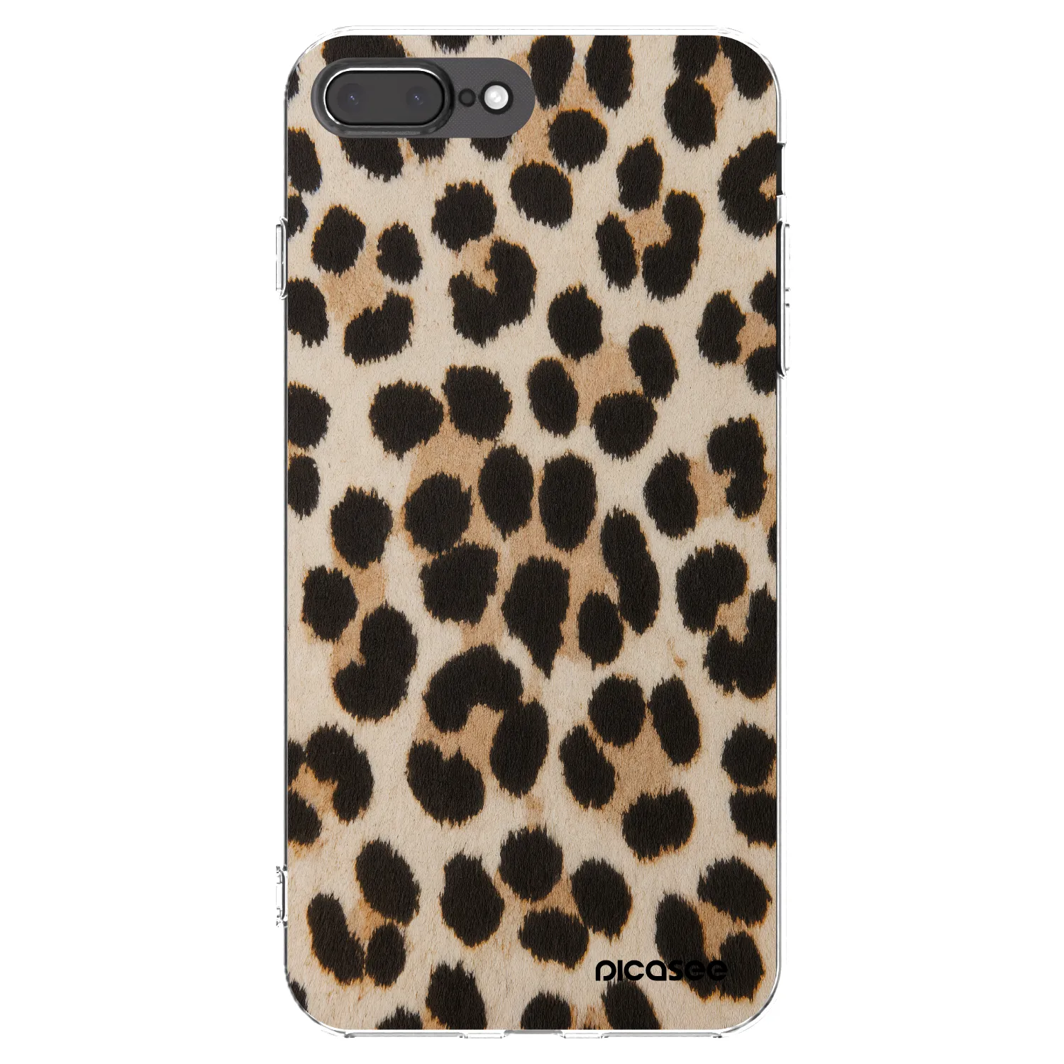 Picasee silikonski prozorni ovitek za Apple iPhone 8 Plus - Brown Tiger