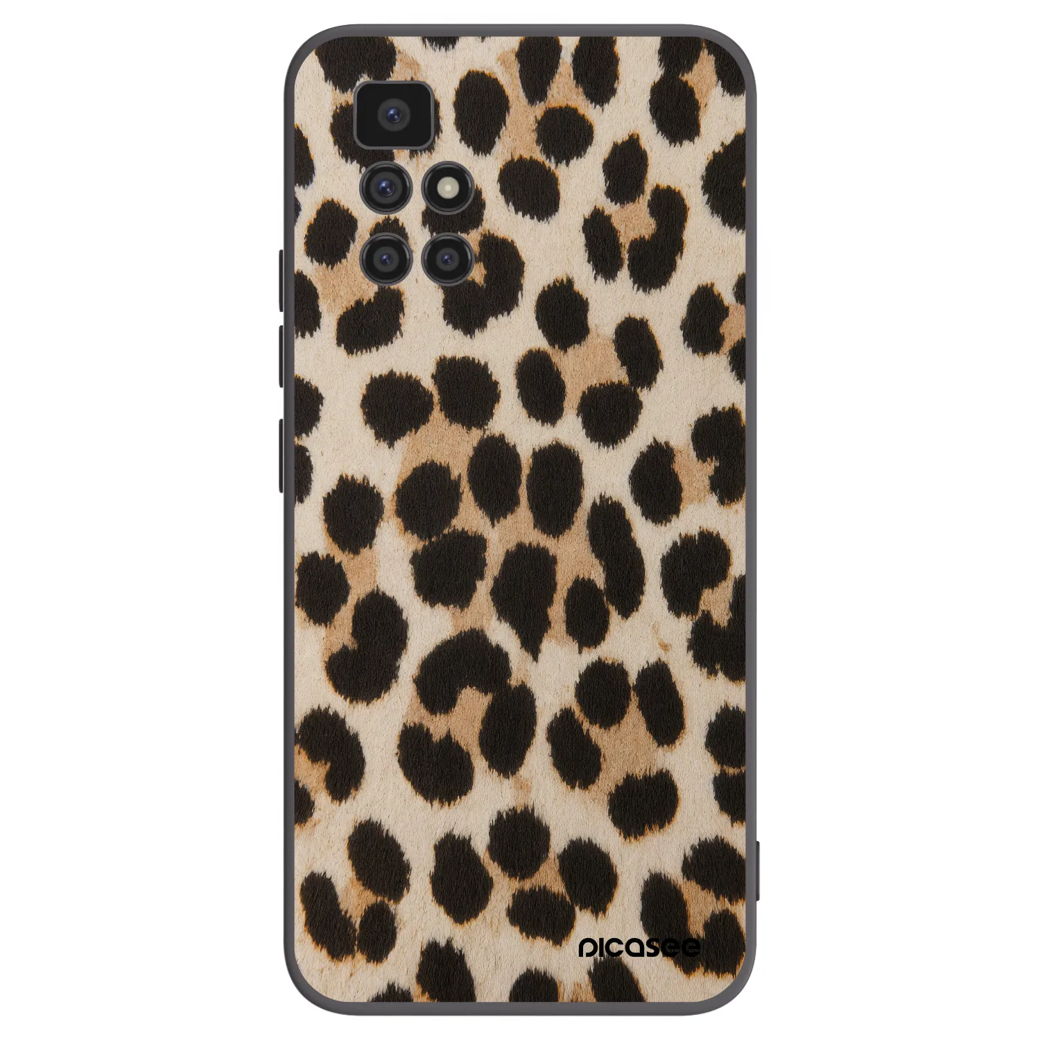 Picasee silikonski črni ovitek za Xiaomi Redmi 10 (2022) - Brown Tiger
